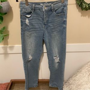 Wallflower The Fearless Curvy Super High Rise Distressed Junior Denim